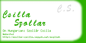 csilla szollar business card